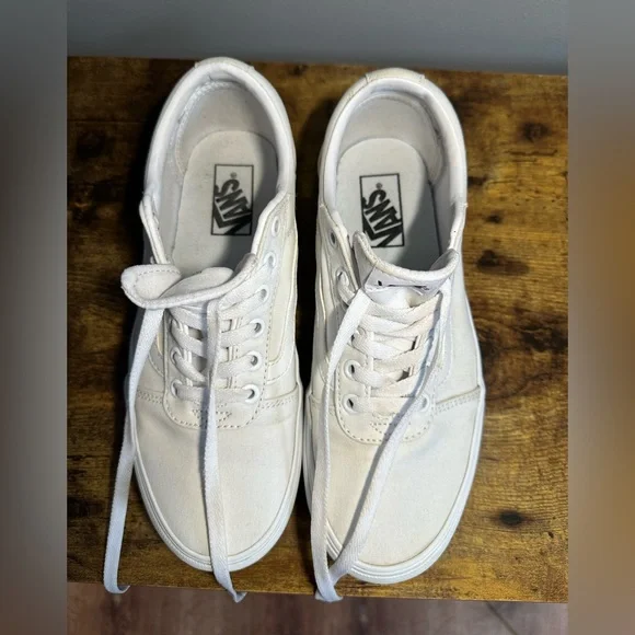 Vans White Platform Sneakers - Picture 2 of 12